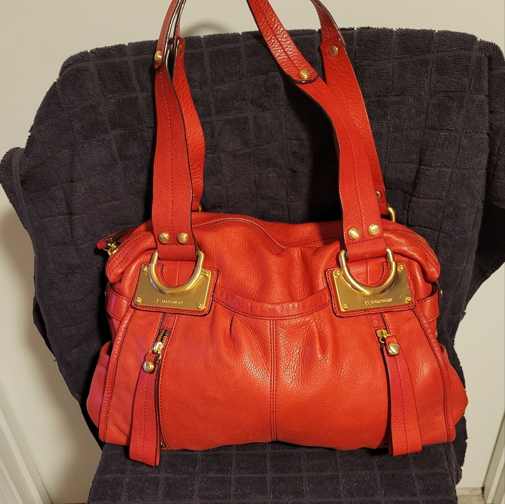 B Makowski red leather purse.